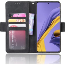 Seashell Digital Samsung Galaxy M51-BLACK Için Deri Cüzdan Stand Koruyucu Kılıf (Yurt Dışından)