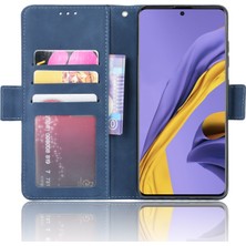 Seashell Digital Samsung Galaxy M51-BLUE Için Deri Cüzdan Stand Koruyucu Kılıf (Yurt Dışından)