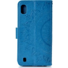 Seashell Digital Samsung Galaxy A10-BLUE Için Çiçek Deri Cüzdan Kılıfı (Yurt Dışından)