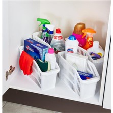 Flosoft 4 Adet Buzdolabı Sepeti, Mutfak Banyo Dolap Içi Düzenleyici Organizer 4’lü Set (13X30X16CM)