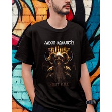 Bu Tshirt 'amon Amarth-Fırst Kıll' Temalı Ön Yüz Baskılı Oversize Tişört