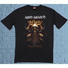 Bu Tshirt 'amon Amarth-Fırst Kıll' Temalı Ön Yüz Baskılı Oversize Tişört