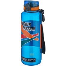 Uzspace 1500ML Mega Boy Sports Passion Kayma Yapmayan Tutma Bölmeli Tritan Su Matarası