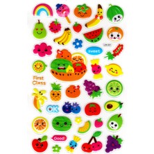 Limmy Sticker Kabartmalı Stiker Defter, Planlayıcı Etiket (LXK-001) - 22X14 cm - Kawaii Meyveler