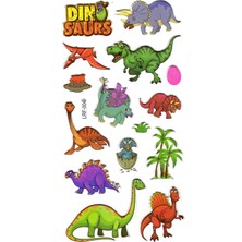 Limmy Sticker Kabartmalı Stiker Defter, Planlayıcı Etiket (LRF-004) - 17X9 cm -  Sevimli Dinazor