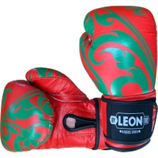 By Leon 1982 Leon Flower Deri Kick Boks ve Muay Thai Eldiveni Kırmızı