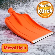 Badem10 Plastik Faryap Kar Küreme Küreği Ahır Gübre Hayvan Pisliği Temizleme Turuncu 33X38 cm Kürek