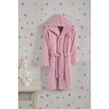 Varol Bambu Nakışlı Garson Boy Bornoz - Flamingo