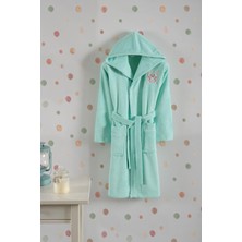 Varol Bambu Nakışlı Garson Boy Bornoz - Flamingo