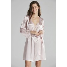 Pierre Cardin Kadın 6015 Saten Gecelik Sabahlık Pijama Takım Şort Takım 6'lı Gelin Çeyiz Seti