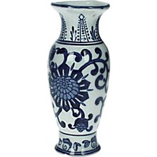Laromita Decoration Blue Blanc Vazo 18CM