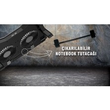 DNR Bilişim Gaming 17.3 /15.6 Notebook Soğutucu Mavi LED Işıklı  2x Fan 2 Xusb Port