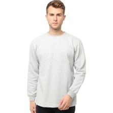 As kurumsal 2 Iplik Sıfır Yaka Sweatshirt / Gri