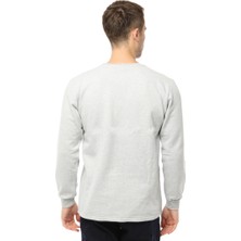 As kurumsal 2 Iplik Sıfır Yaka Sweatshirt / Gri