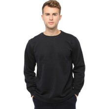 As kurumsal 2 Iplik Sıfır Yaka Sweatshirt / Lacivert