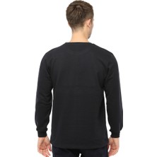 As kurumsal 2 Iplik Sıfır Yaka Sweatshirt / Lacivert