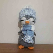 LotusHobiEvi Amigurumi Atkılı Penguen 22 cm