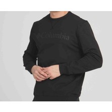 Columbia Lodge Graphıcs Siyah Bisiklet Yaka Regular Fit Sweatshırt