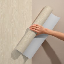 Dekoros Ahşap Doku Bej Rengi Yapışkan Folyolar