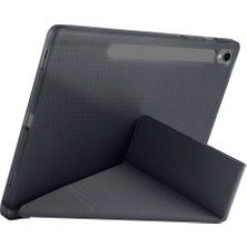 M.tk moveteck Samsung Galaxy Tab S9 Fe 10.9 SM-X510 Kılıf Kalem Bölmeli Trifolding Yatay Dikey Standlı Case Hediye Kalemli