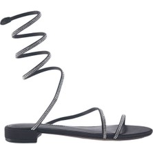 Nine West Logan 3fx Siyah Kadın Düz Sandalet