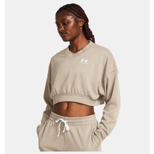 Under Armour Kadın UA Rival Terry Oversized Crop Crew Sweatshirt