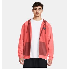 Under Armour Rival Flc Fz Colorblock Erkek Kırmızı Sweatshirt 1383096-611