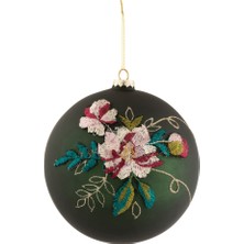 Laromita Decoration Çiçekli Yılbaşı Süsü / Yeşil