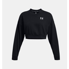 Under Armour Kadın UA Rival Terry Oversized Crop Crew Uzun Kollu 1382738-001