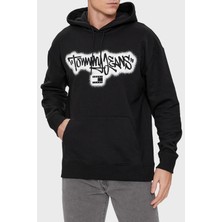 Tommy Jeans Pamuklu Relaxed Fit Kapüşonlu Sweatshirt Erkek Sweatshirt Dm0Dm18419 Bds