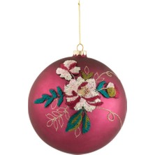 Laromita Decoration Çiçekli Yılbaşı Süsü / Pembe