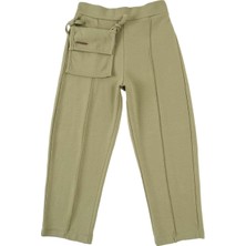 Little Gusto Takma Cepli Pantolon Çocuk Haki Organik Pamuk