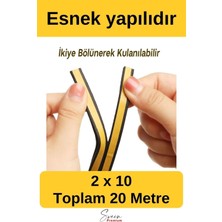 Svein Kapı ve Pencere Soğuk Izolasyon Bandı Fitili Kendinden Yapışkanlı Kauçuk Yalıtım Bant 2X10 = 20 mt