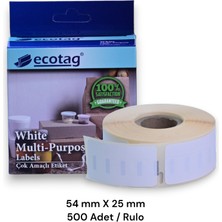 Ecotag Dymo Muadili Etiket 54 mm x 25 mm - 500 Adet