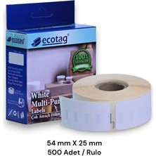 Ecotag Dymo Muadili Etiket 54 mm x 25 mm - 500 Adet