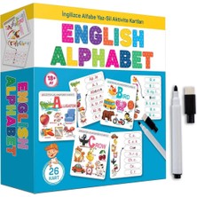 Svein English Alphabet Ingilizce Alfabe Yaz-Sil Aktivite Kartları Eğitici Öğretici Ilk Kelimeler Dil Seti