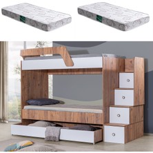 Setay Triple Yavrulu Merdivenli Ranza + 2 Adet Comfort Yatak