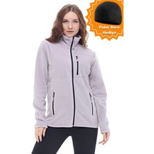 Ghassy Co. Kadın Pro Rüzgar Geçirmez 5 Cepli Tam Fermuarlı Outdoor Polar Ceket TMFR869866011
