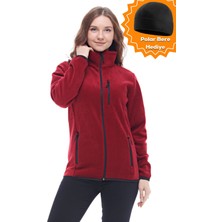 Ghassy Co. Kadın Pro Rüzgar Geçirmez 5 Cepli Tam Fermuarlı Outdoor Polar Ceket TMFR869866011