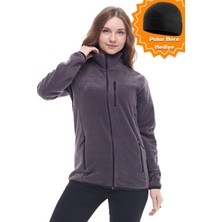 Ghassy Co. Kadın Pro Rüzgar Geçirmez 5 Cepli Tam Fermuarlı Outdoor Polar Ceket TMFR869866011