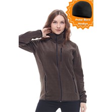 Ghassy Co. Kadın Pro Rüzgar Geçirmez 5 Cepli Tam Fermuarlı Outdoor Polar Ceket TMFR869866011