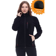 Ghassy Co. Kadın Pro Rüzgar Geçirmez 5 Cepli Tam Fermuarlı Outdoor Polar Ceket TMFR869866011