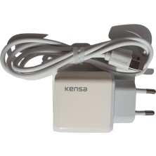 Kensa 3.0A 20W Usb-C Şarj Başlığı Hızlı Şarj Quick Şarj Özellikli Şarj Aleti Adaptörü + Kablo Seti Orjinal 20 Watt