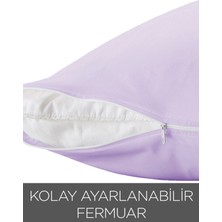 Skyline 2 Adet Pamuklu Renkli Yastık Kılıfı 50X70CM | Fermuarlı Yastık Kılıfı | 5 Farklı Renk Seçeneği YKR002