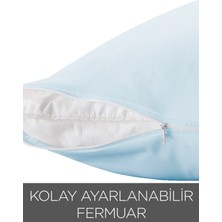 Skyline 2 Adet Pamuklu Renkli Yastık Kılıfı 50X70CM | Fermuarlı Yastık Kılıfı | 5 Farklı Renk Seçeneği YKR002