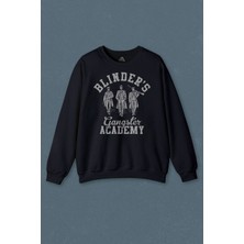 So Cool Lacivert Sweatshirt Peaky Blinders Gangster Academy Dizi Baskılı Unisex Sweat