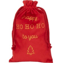 Laromita Decoration Ho Ho Ho Kırmızı Torba / S