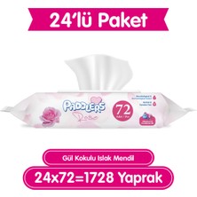 Paddlers Gül Kokulu Islak Mendil 24X72 Li Koli (1728 Yaprak)