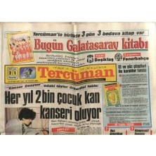 Gökçe Koleksiyon Tercüman Gazetesi 21 Mart 1988 - Her Yıl 2000 Çocuk Kan Kanseri Oluyor   GZ64501