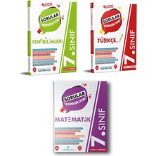 Pruva Akademi 7. Sınıf Sorular Konuşuyor Türkçe - Matematik - Fen Bilimleri 3'lü Soru Bankası Set